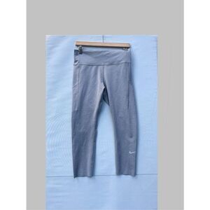 Nike Pants Womens Large Gray Epic Luxe Mid-Rise Crop Pocket Leggings Ladies